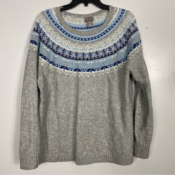 Chicos Cabin Fair Isle Raglan Pullover 16/18 - Picture 2 of 7